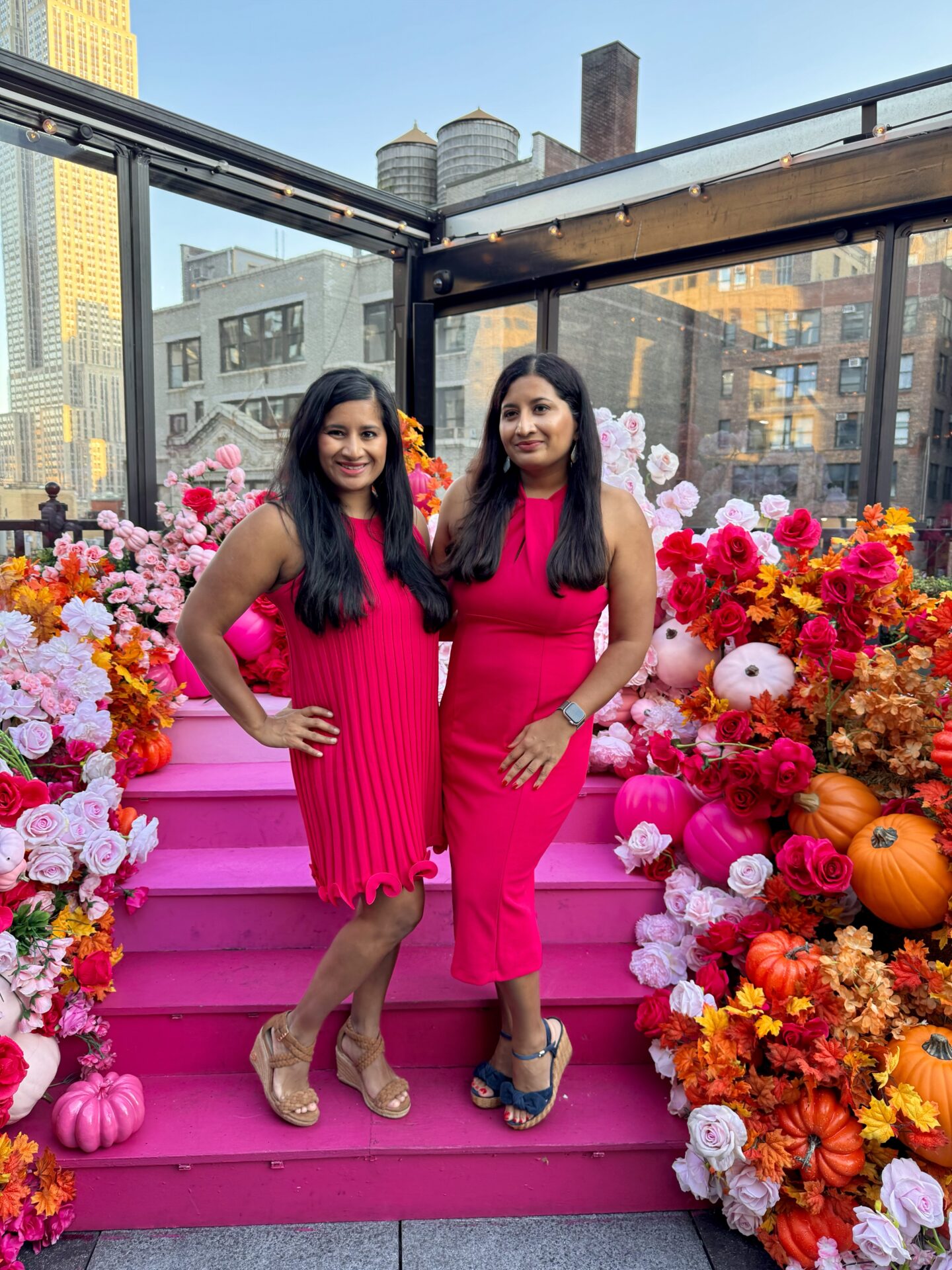 Halloween in NYC. Magic Hour Rooftop. Pink Pumpkin Patch. 