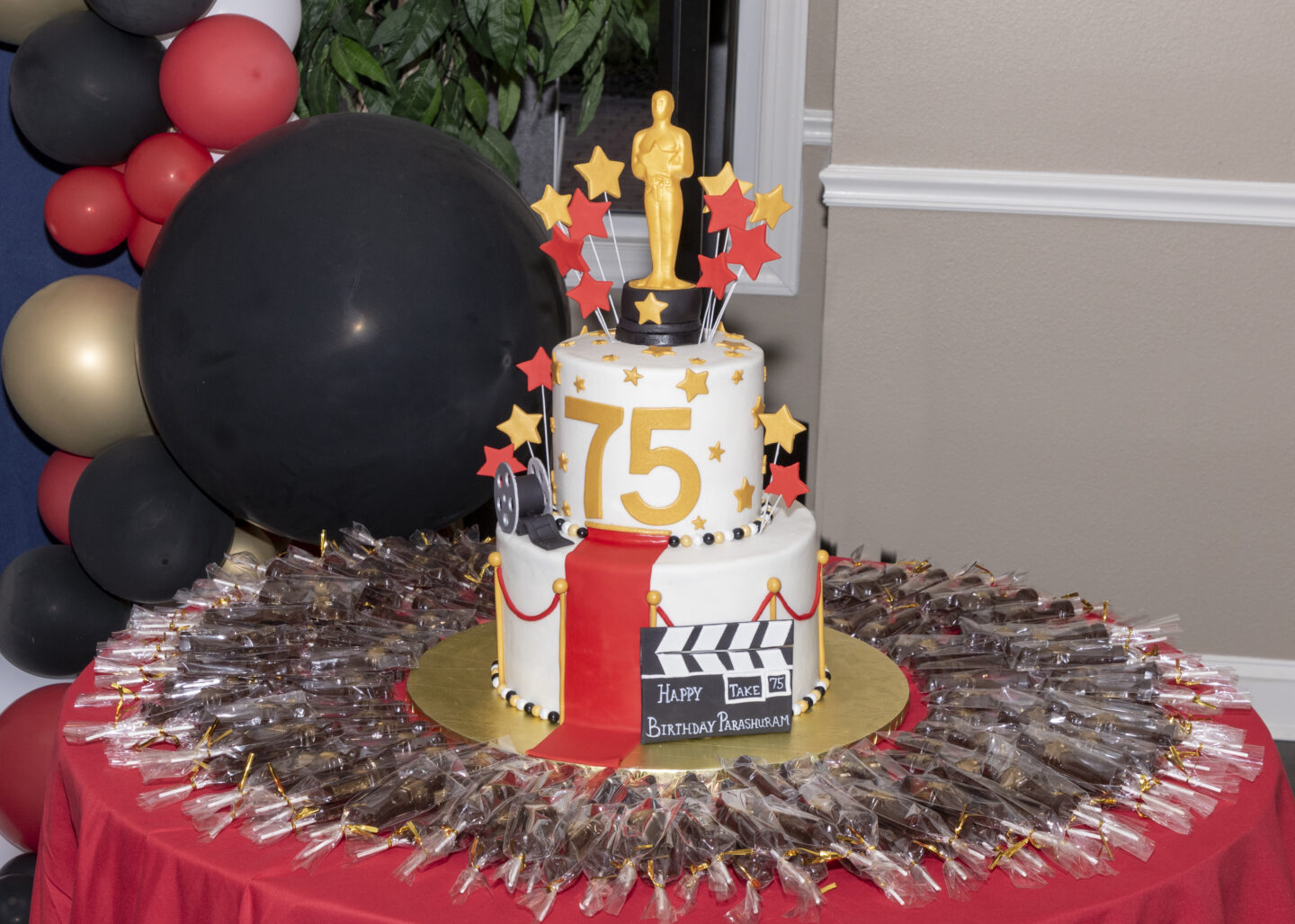 Bollywood Oscars Party. 75th Birthday Party. Indian Party. Bollywood Theme Party. Oscars Cake. 