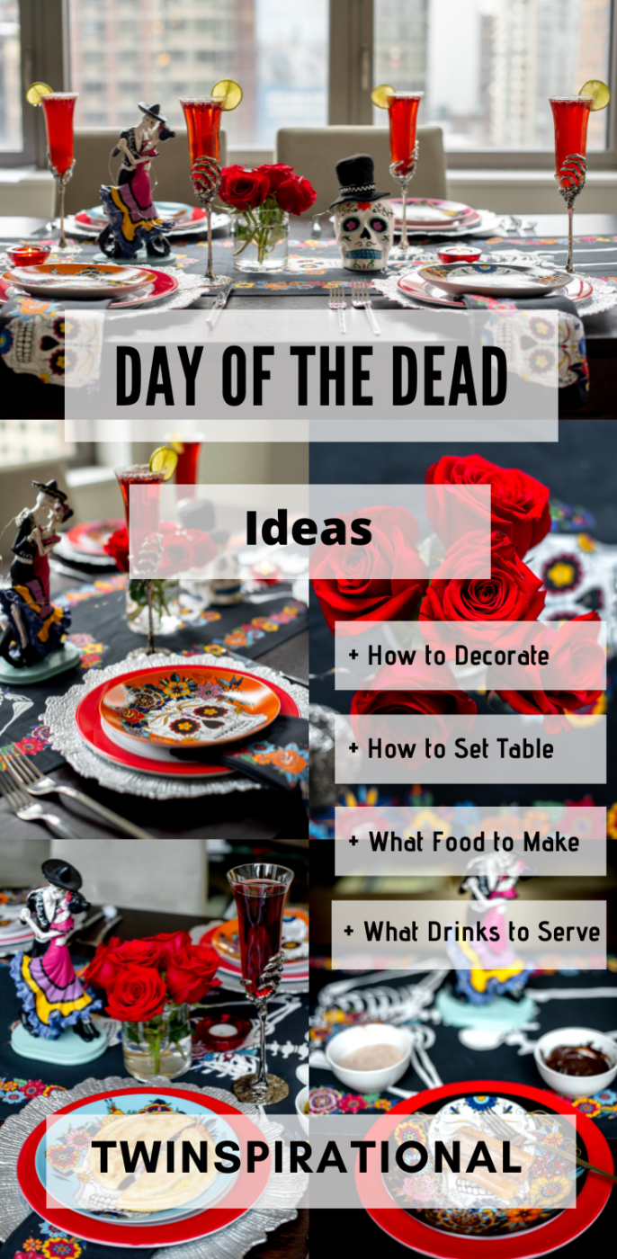 Day of the Dead Party Ideas. Dia de los Muertos. Day of the Dead Party Tablescape. Day of the Dead Tablescape.  Chicken Empanadas. Churros. 