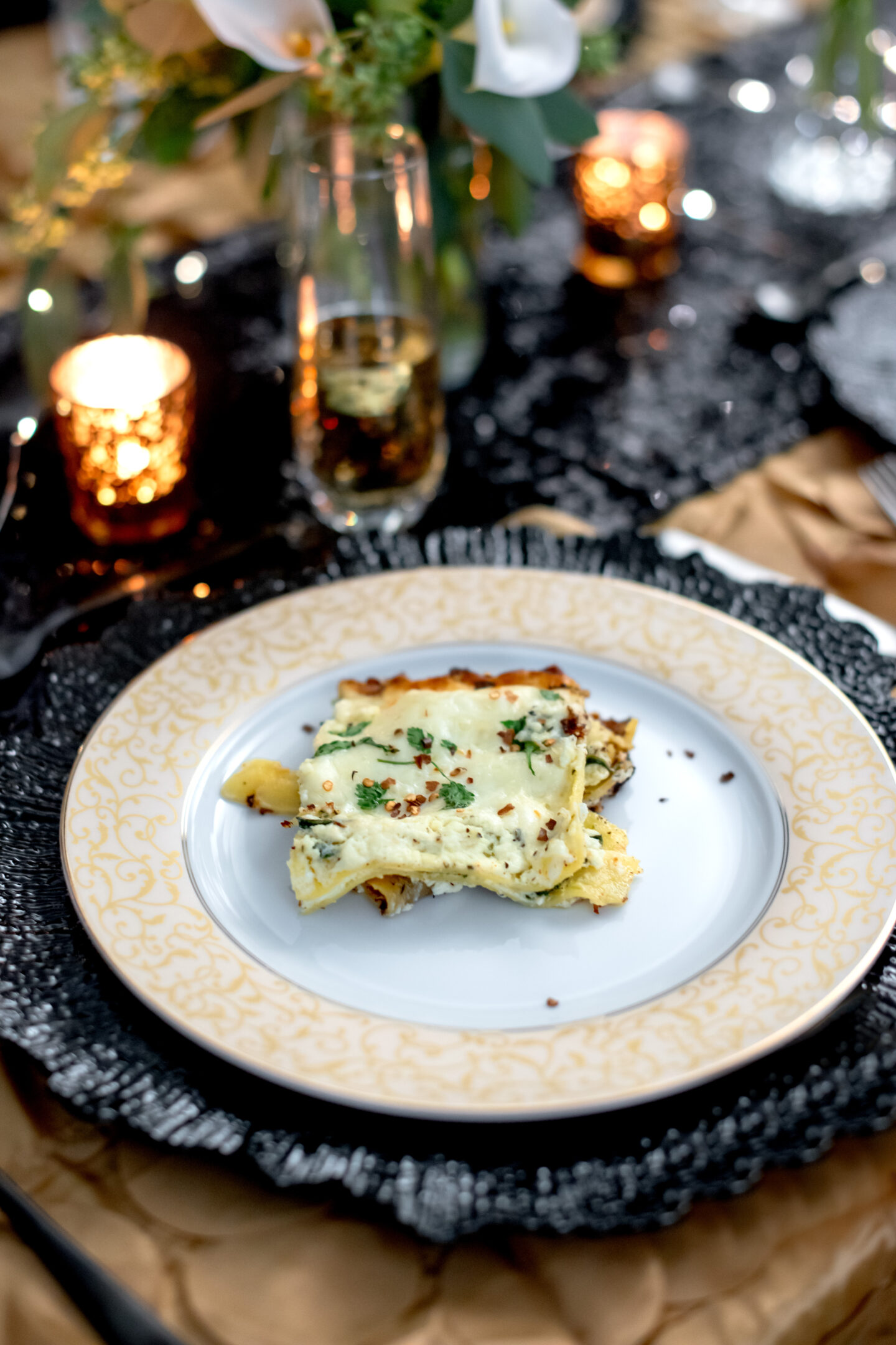 Unveiling 11 Stunning Black and Gold New Year's Eve Party Ideas: Dazzle into the New Year Black and Gold New Year's Eve Party Ideas. Mikasa Party Gold Stemless Toasting Flutes. Mikasa Parchment Gold Alfredo Lasagna.