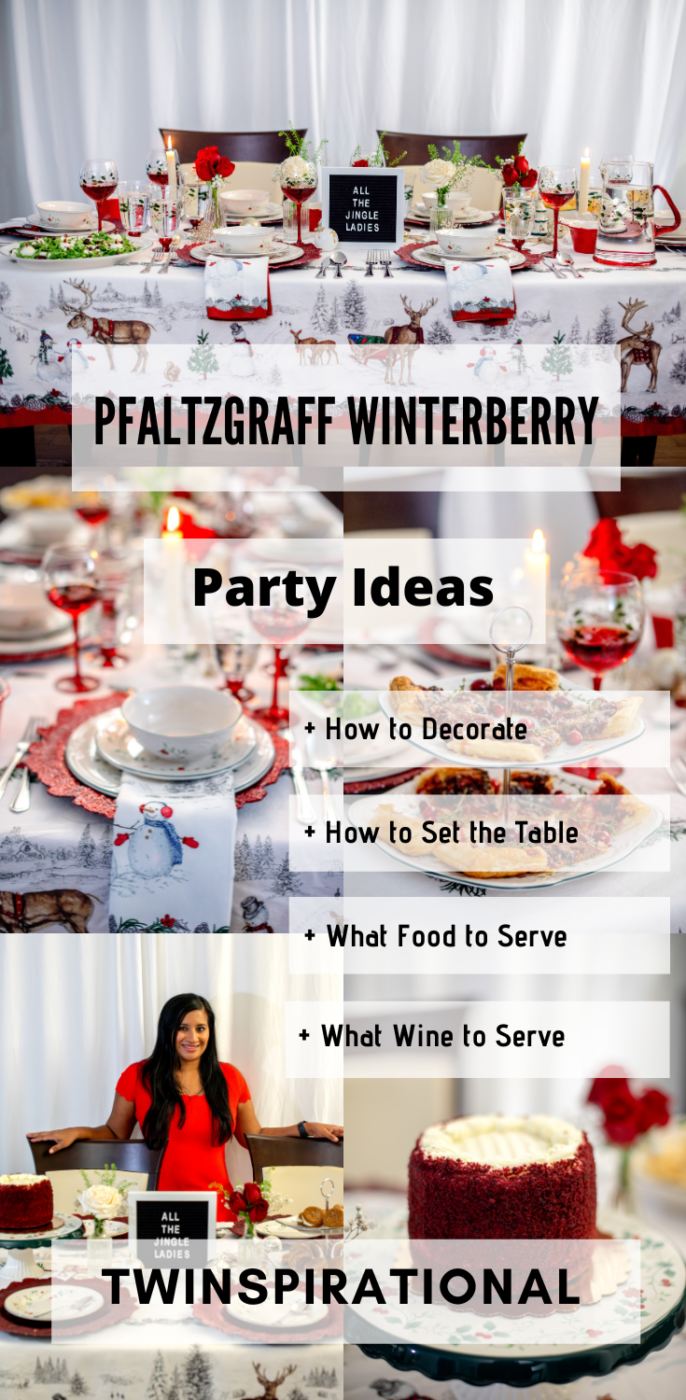 Pfaltzgraff Winterberry Tableware. Holiday dinner party ideas. 