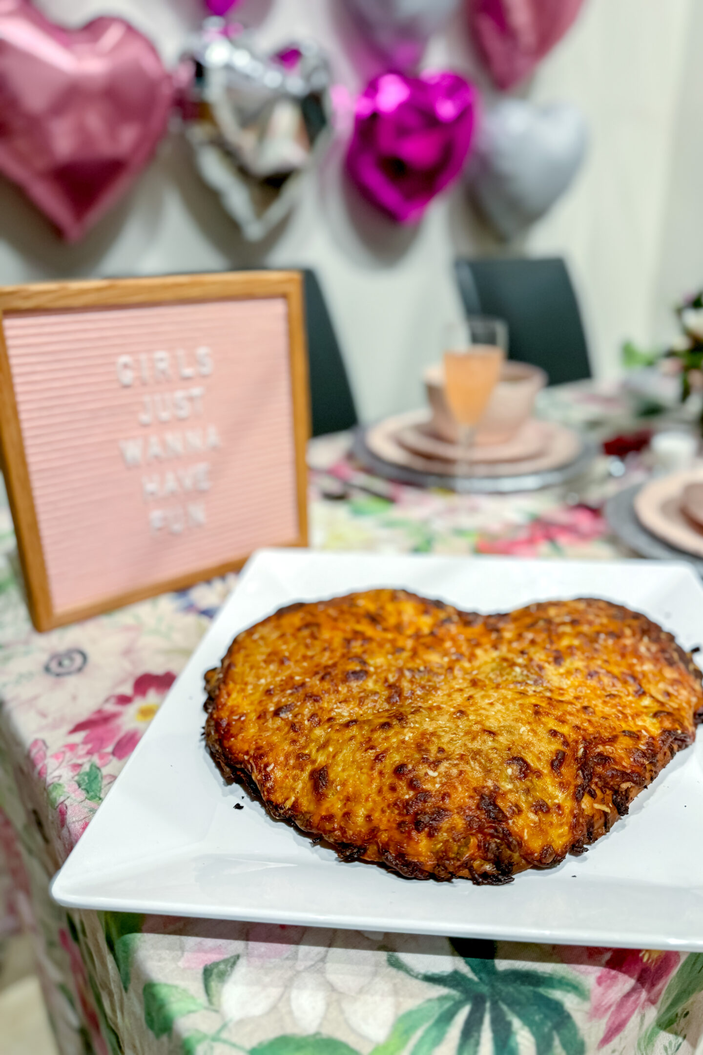 Valentine's Day Ideas for Kids. Pfaltzgraff Chateau Pink. Heart pizza. 