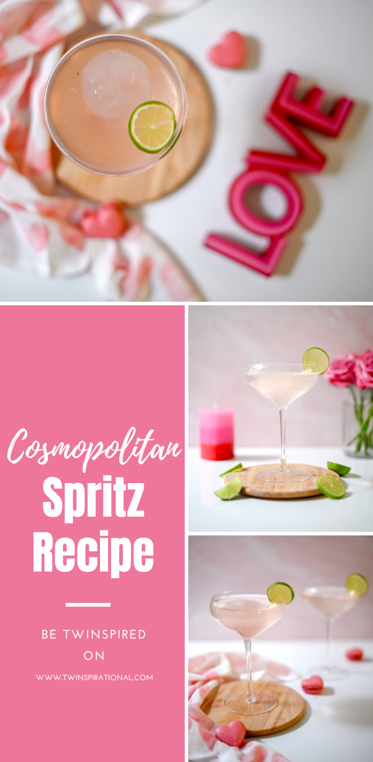 Cosmopolitan Recipe. Cosmopolitan Spritz Recipe. Mikasa Cheers Coupe Glasses.