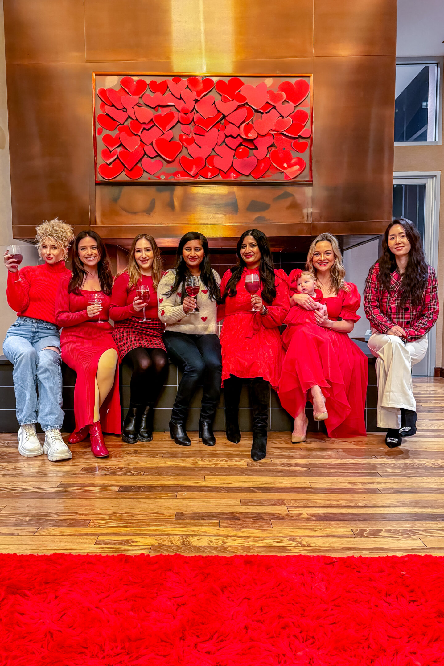 Ladies in Red. Red Galentine's Day Party Ideas.
