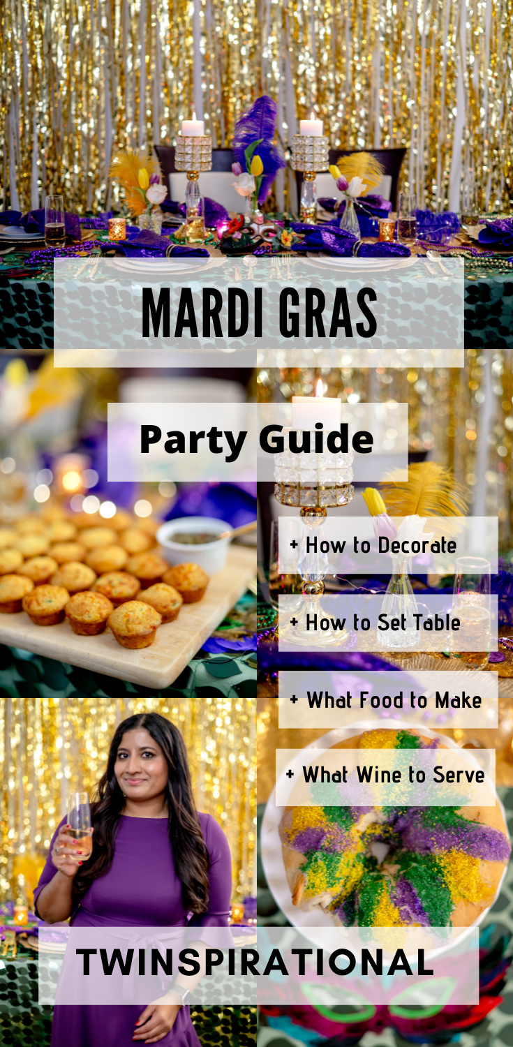 Mardi Gras Party Ideas. Mardi Gras Tablescape. 