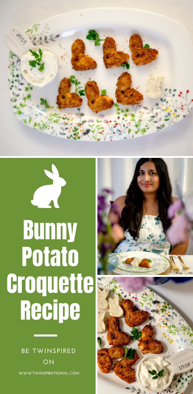 Bunny Potato Croquettes. Adorable Easter Food Ideas. Bunny Foods.