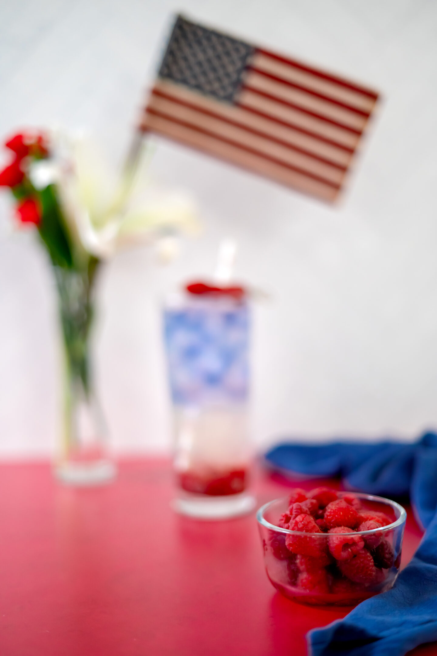 Red, White and Blue Cocktail. Memorial Day Cocktail. 