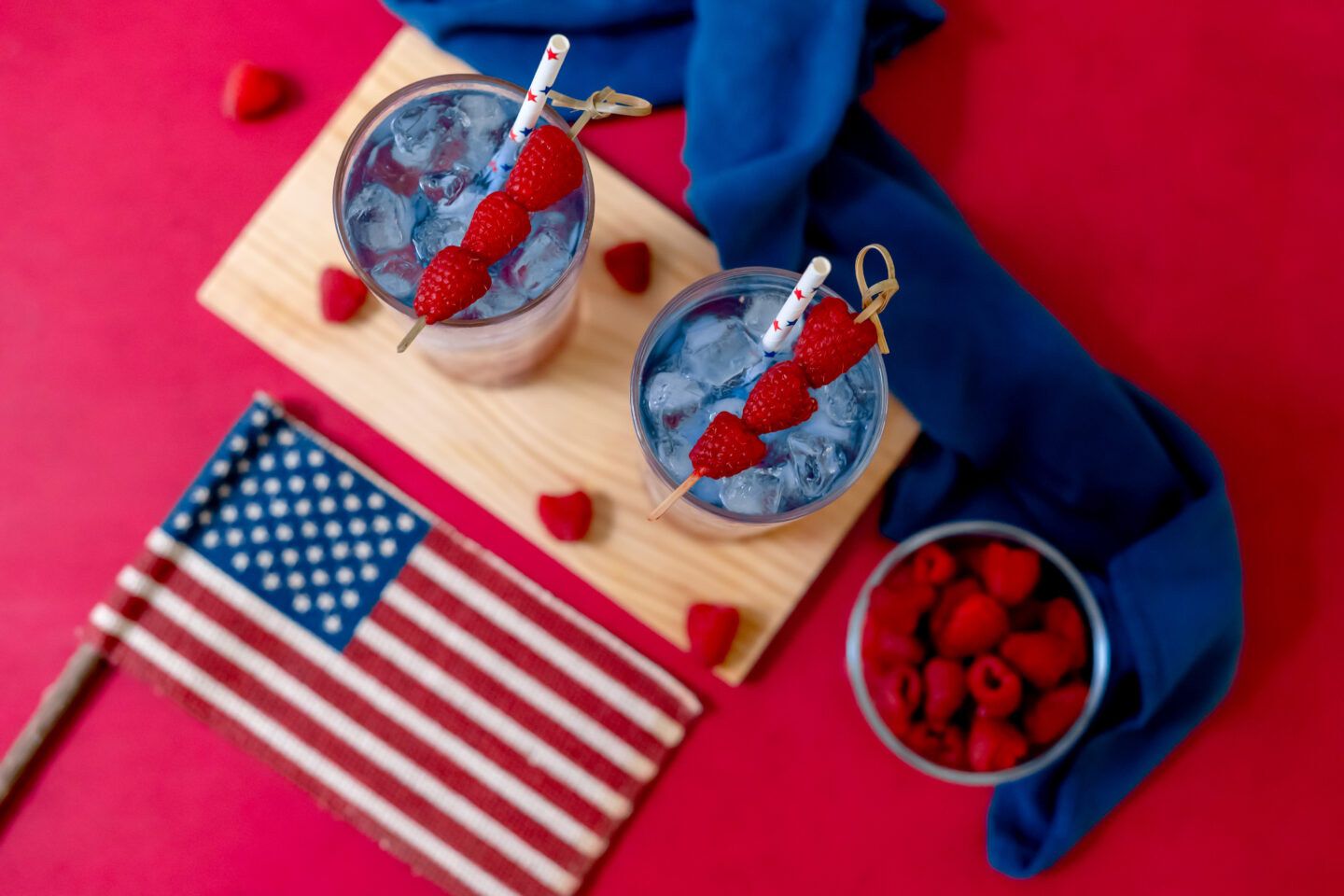 Red, White and Blue Cocktail. Memorial Day Cocktail. 