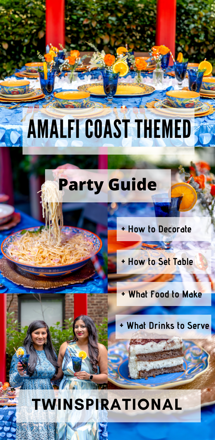 Amalfi Coast Themed Party. Pfaltzgraff Villa della Luna Collection.