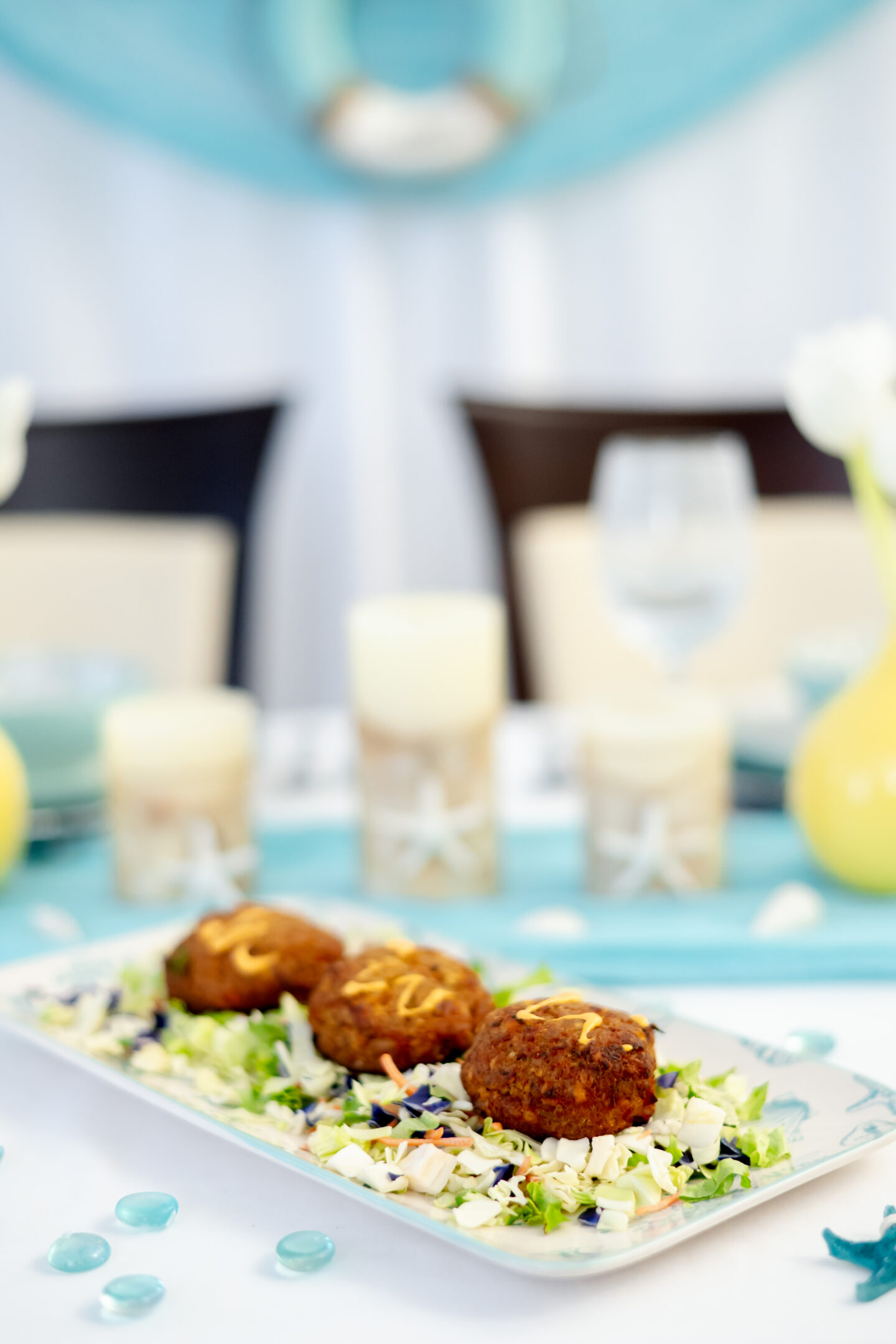 Nautical Theme Party Ideas. Pfaltzgraff Venice Collection. Nautical Tablescape.