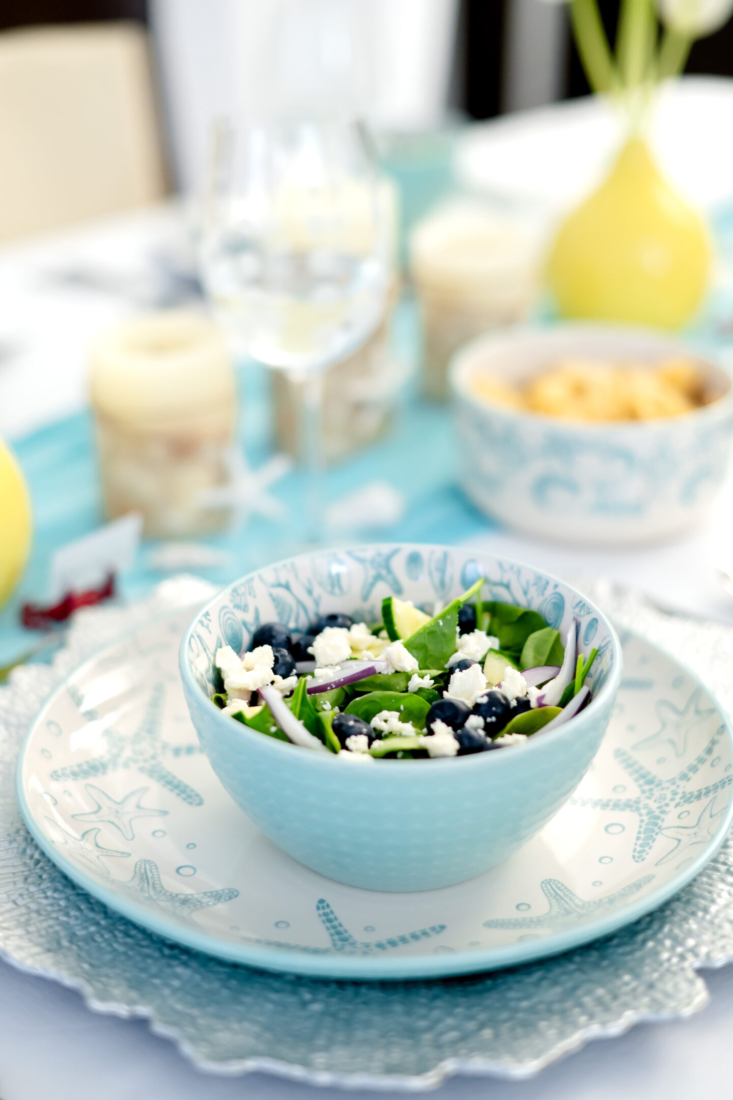 Nautical Theme Party Ideas. Pfaltzgraff Venice Collection. Nautical Tablescape.