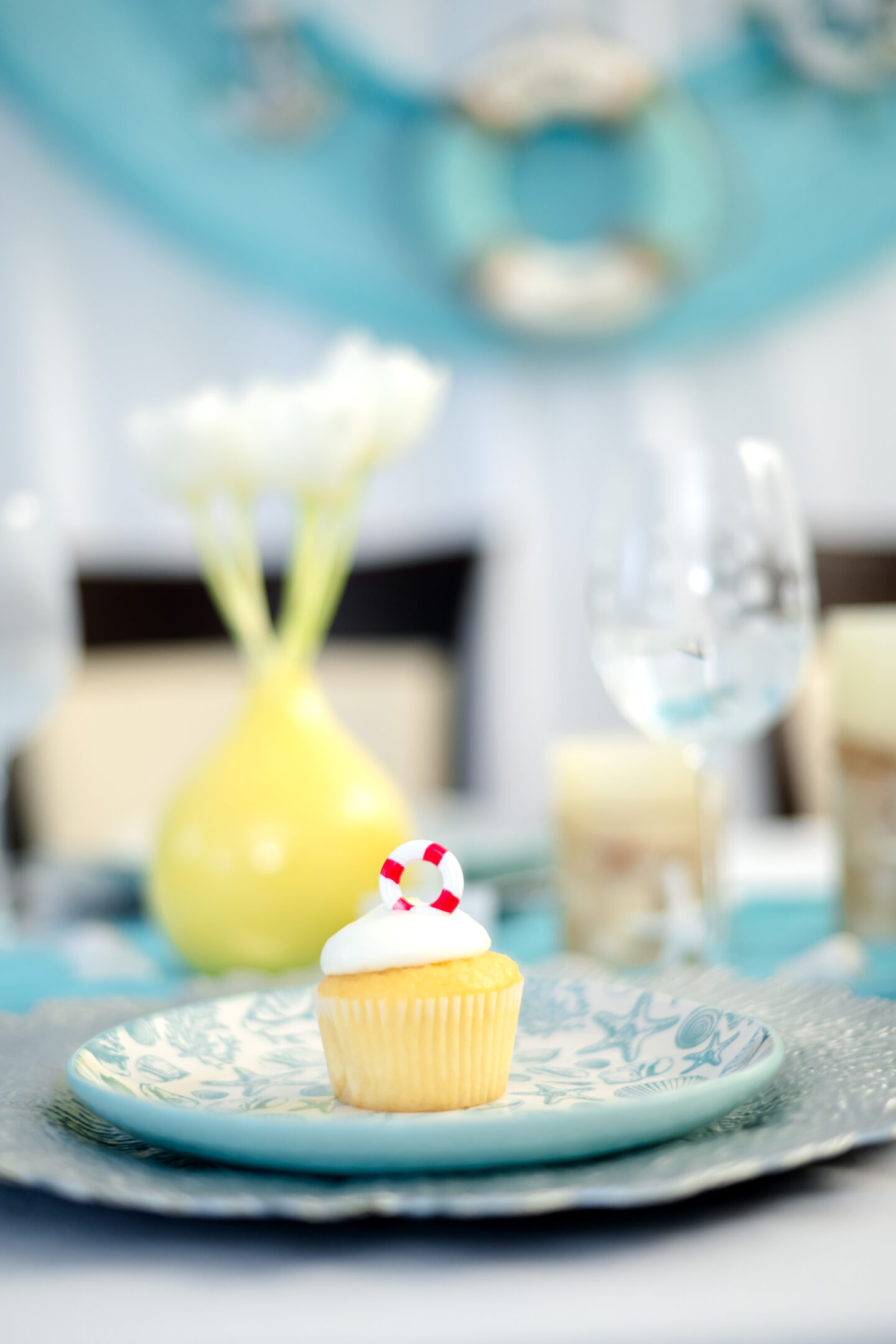 Nautical Theme Party Ideas. Pfaltzgraff Venice Collection. Nautical Tablescape.