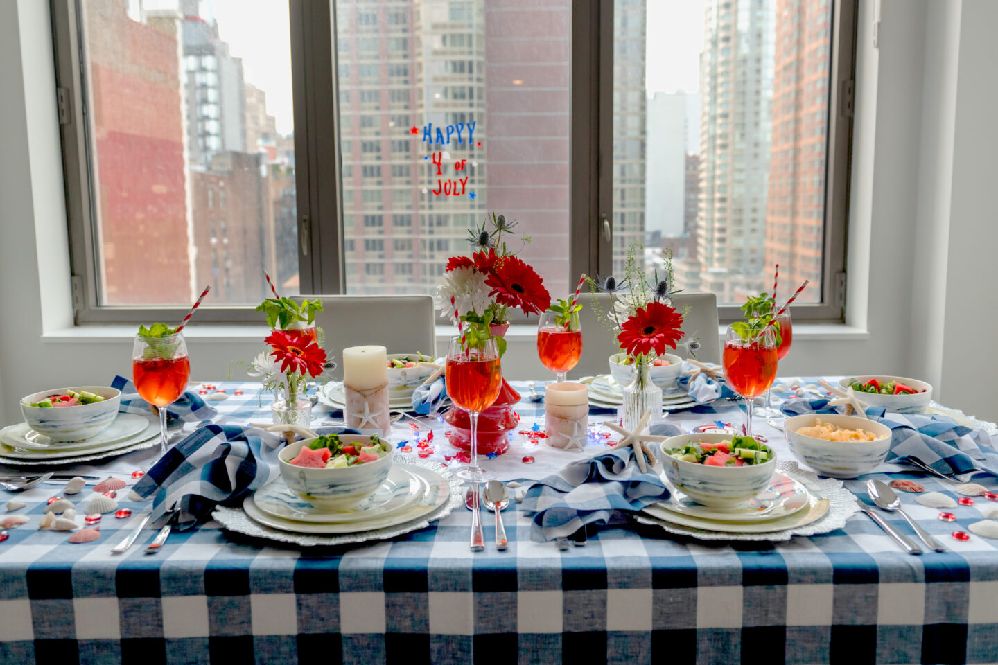 10 Gorgeous Nautical Theme Party Decor Ideas That Will Float Your Boat Nautical Theme Party Decor Ideas. Nautical Tablescape. Mikasa Seaside. Solino Home Buffalo Check Linens.