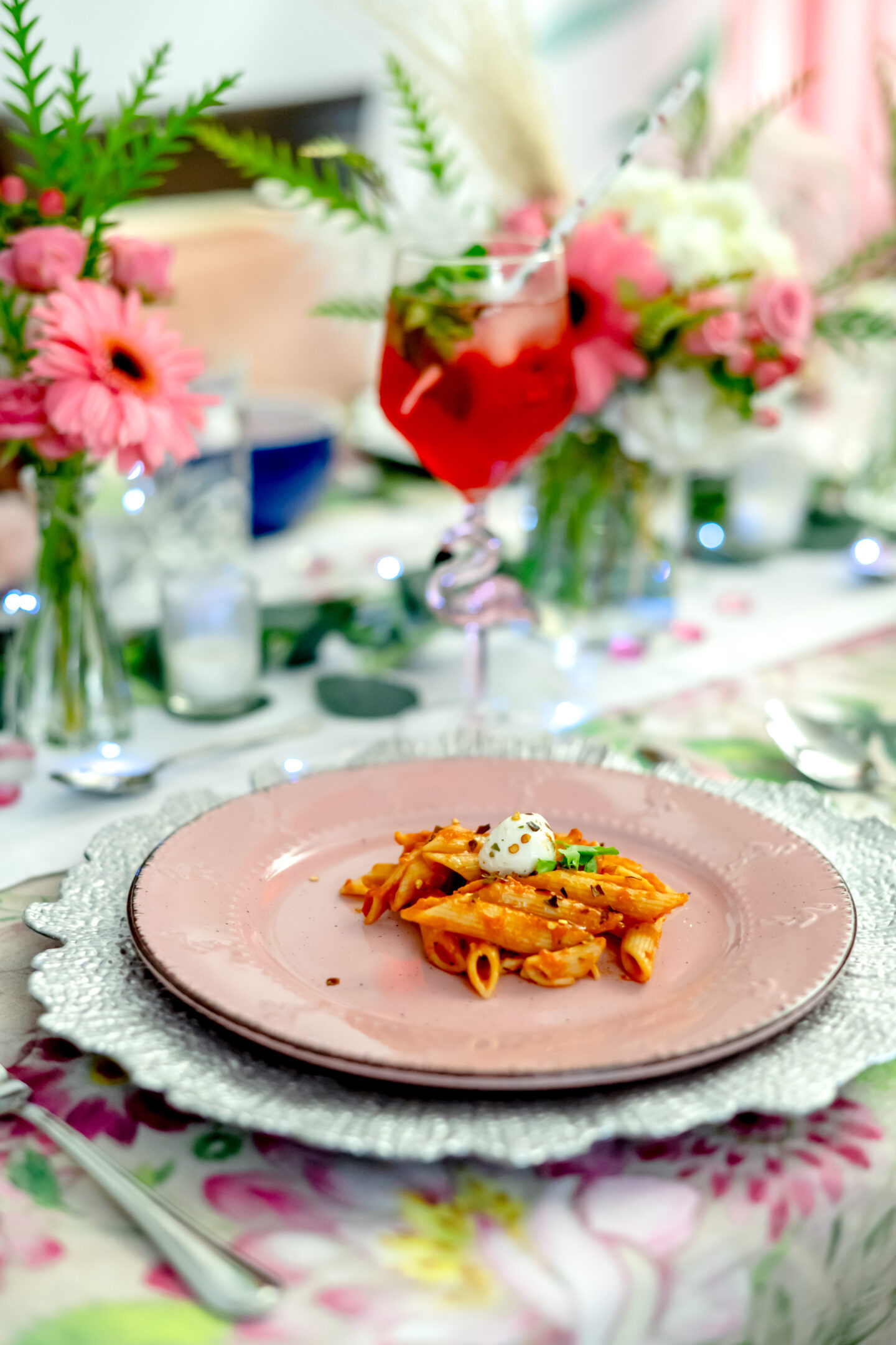 Tropical Party Ideas. Flamingo Decor. Mingle Mocktails.