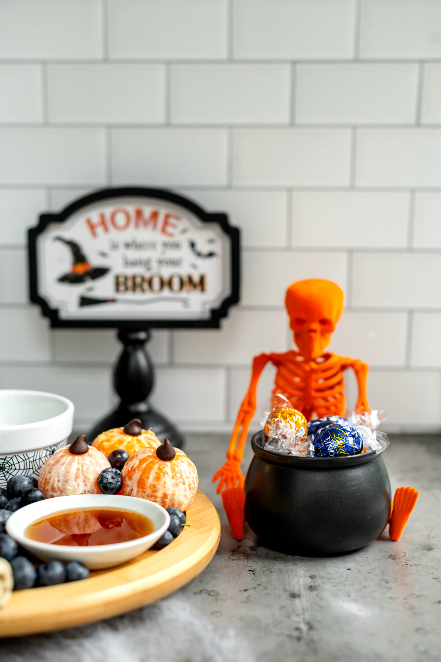 Halloween Charcuterie Board Ideas: Lindts in a Cauldron