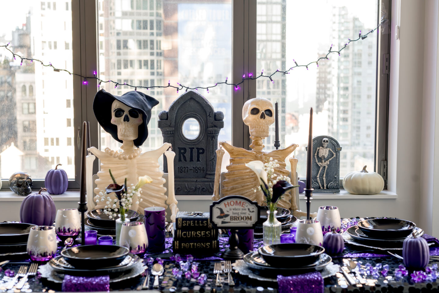 Spooky Halloween Witch Decor. Season of the Witch Party Ideas.