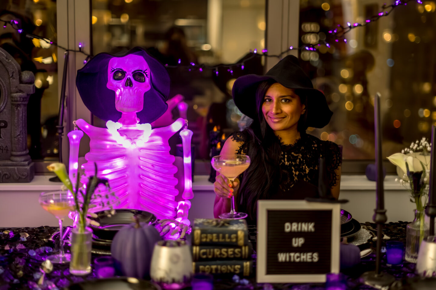 Spooky Halloween Witch Decor. Season of the Witch Party Ideas.