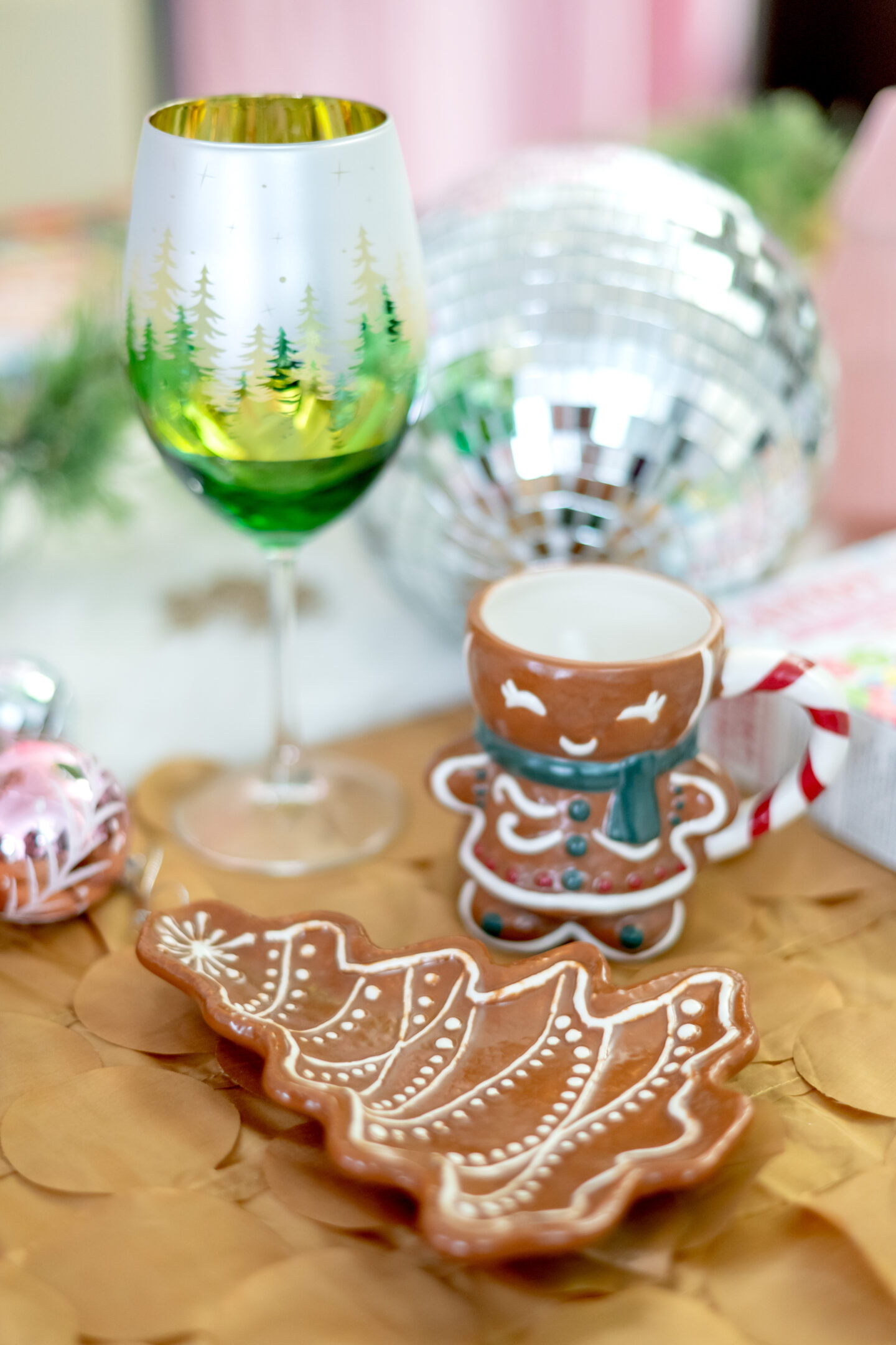 Pink Disco Nutcracker Theme party. Gingerbread House Decorating Party. 