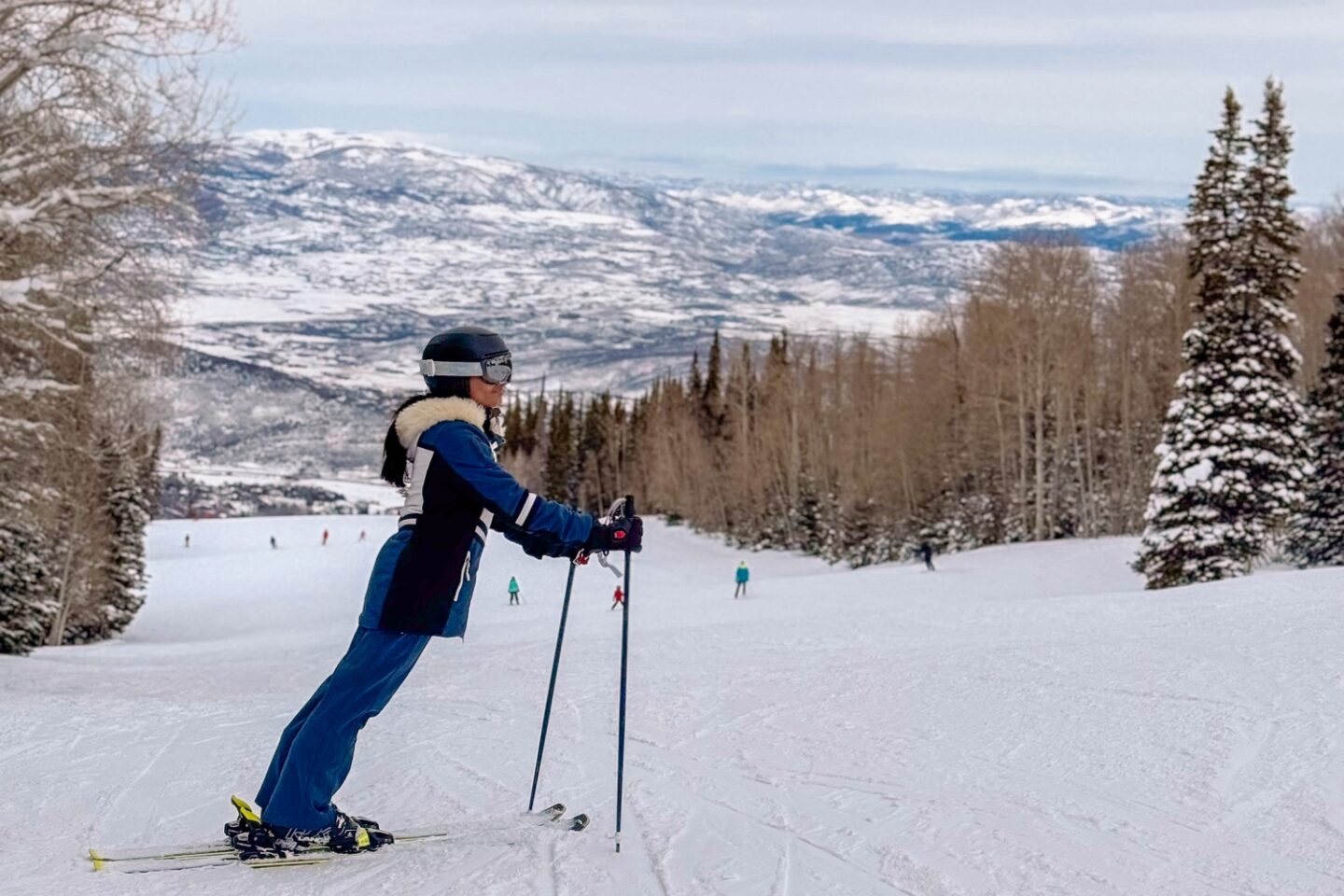 Lady Skiing at Deer Valley Utah 