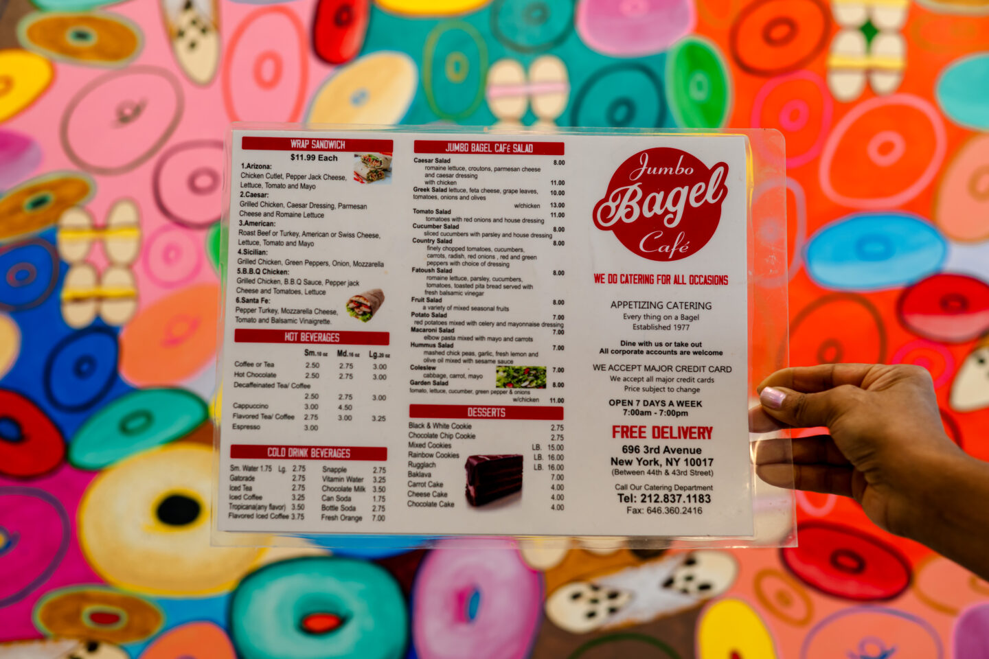 Menu from Grand Central Bagels from Jumbo Bagel Cafe