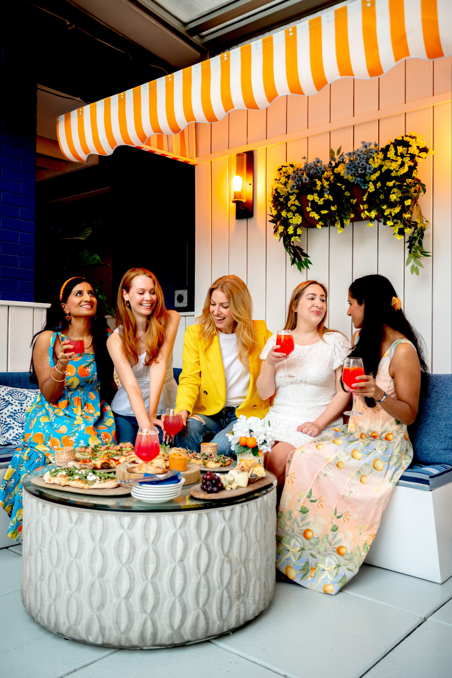 Best NYC Summer Restaurants Sandbar Girls Enjoying Food