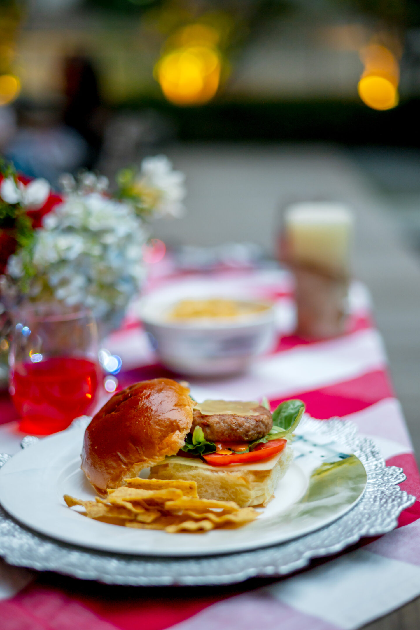 burger with star cheese as one of the best foods for Memorial Day