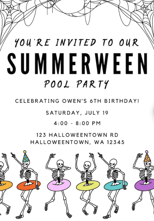 Summerween Party Invite