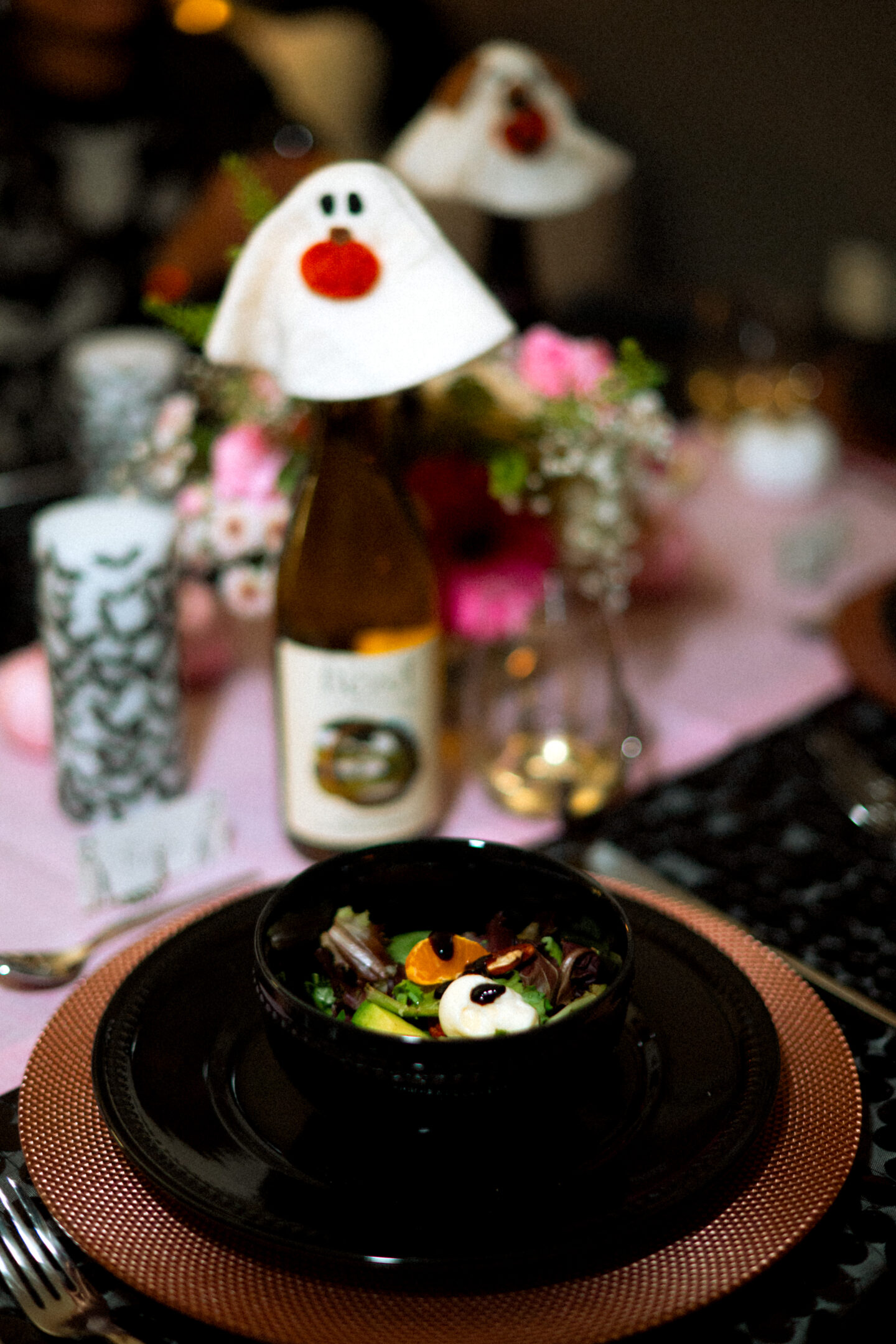 Halloween Dinner Ideas Menu: Serve Ghoul Greens. Adult Halloween Party Menu. 