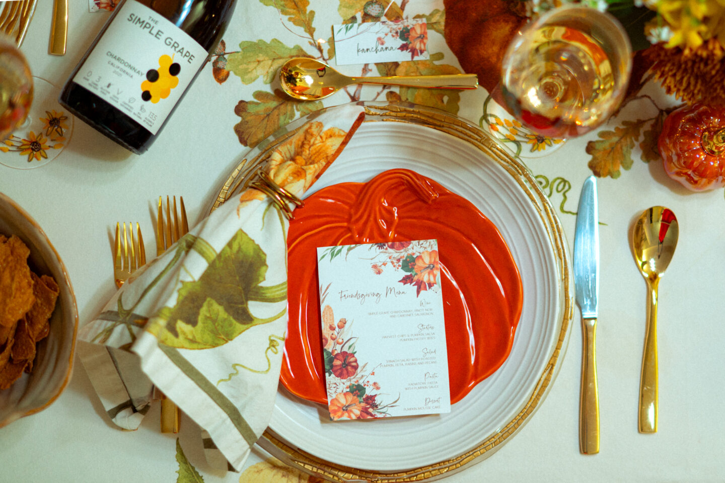 Friendsgiving food  menu