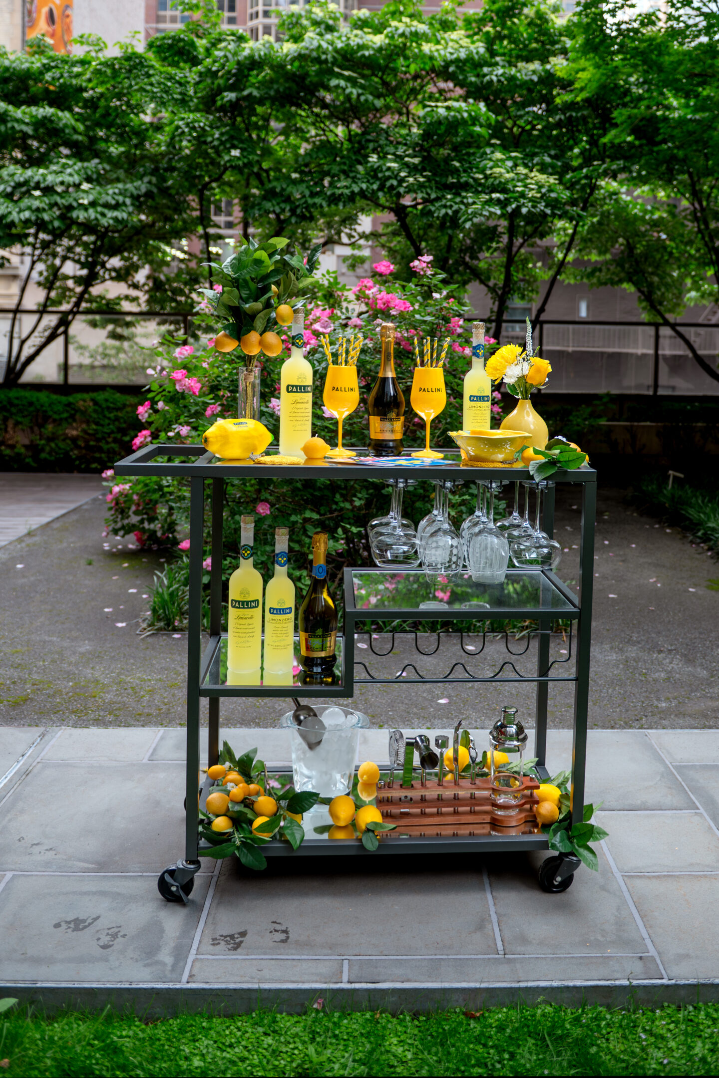 Pallini Lemon Week Bar Cart